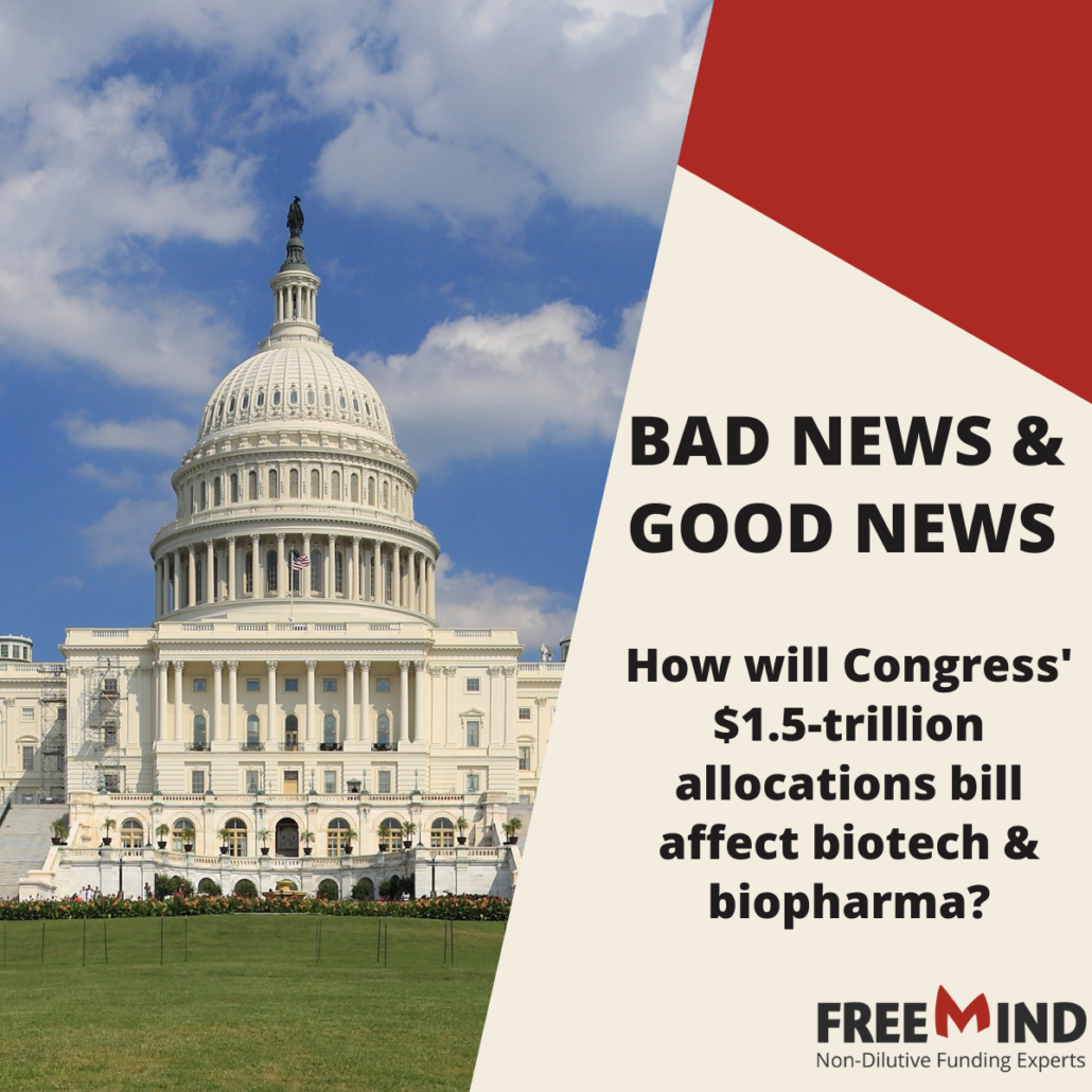 How will Congress' $1.5 Trillion Allocations Bill affect Biotech, Medtech, Health-tech, and biopharma