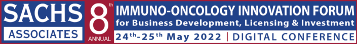 immuno-oncology innovation forum, May 24-25, 2022, by Sachs Associates